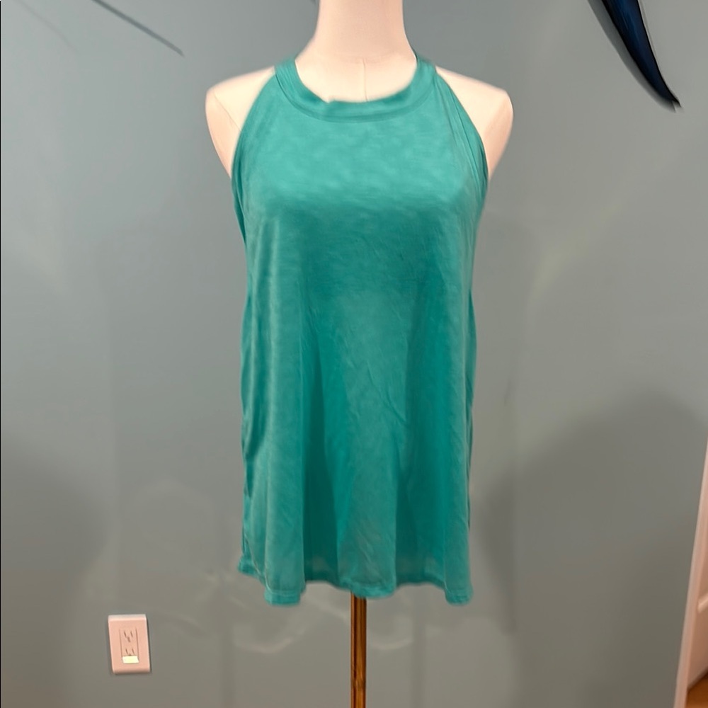Lily Pulitzer Workout Teal Sleeveless Women's Tank Top with Under bra